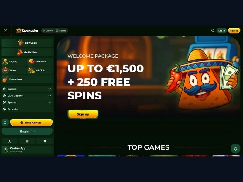 Das Willkommenspaket von Casinacho Casino Nacho Casino für Deutschland